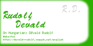 rudolf devald business card