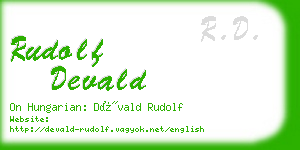 rudolf devald business card